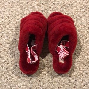 Like New Ugg Fluff Slide Slippers Size 10